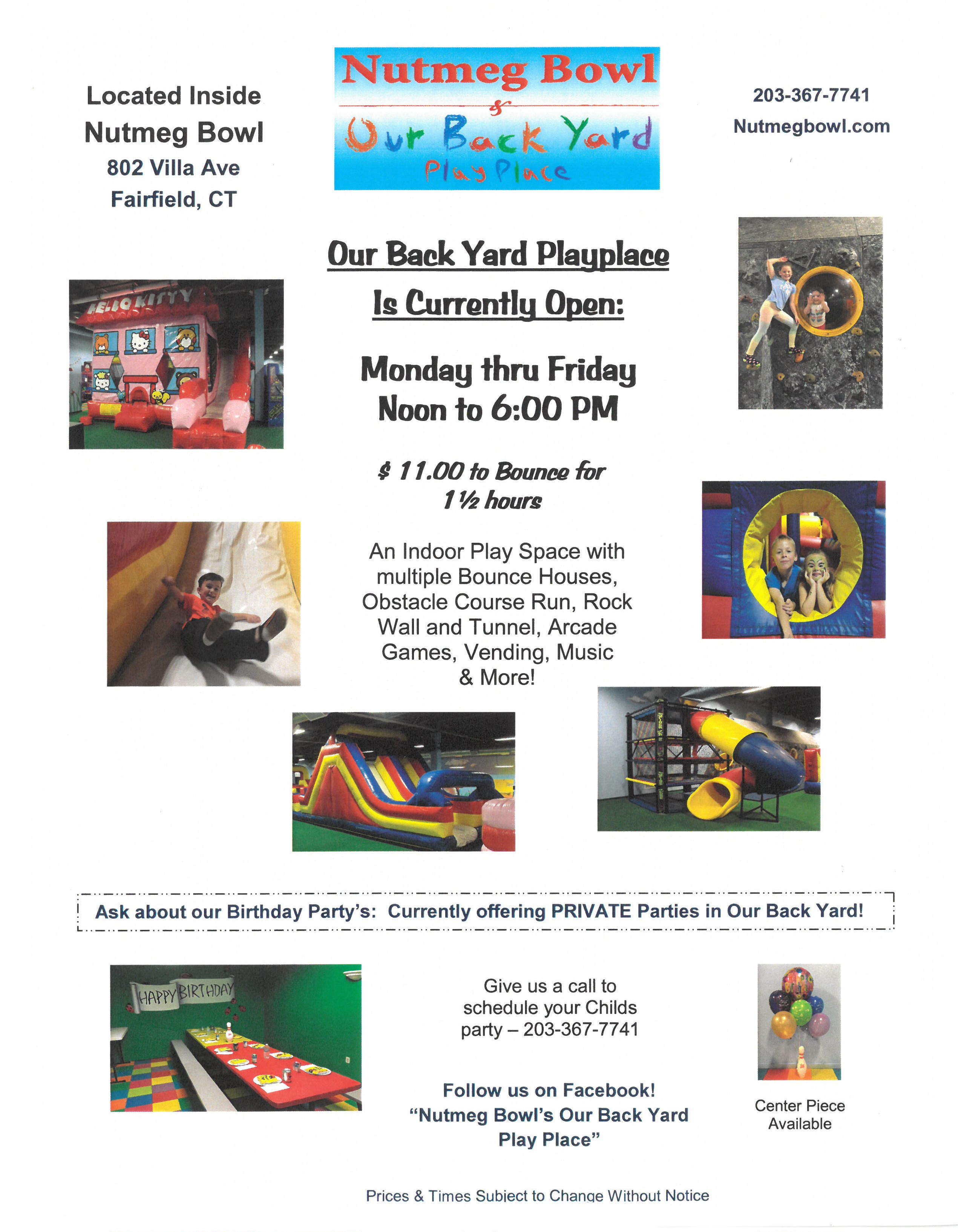 Nutmeg Bowling Center > PLAYPLACE > SCHEDULE
